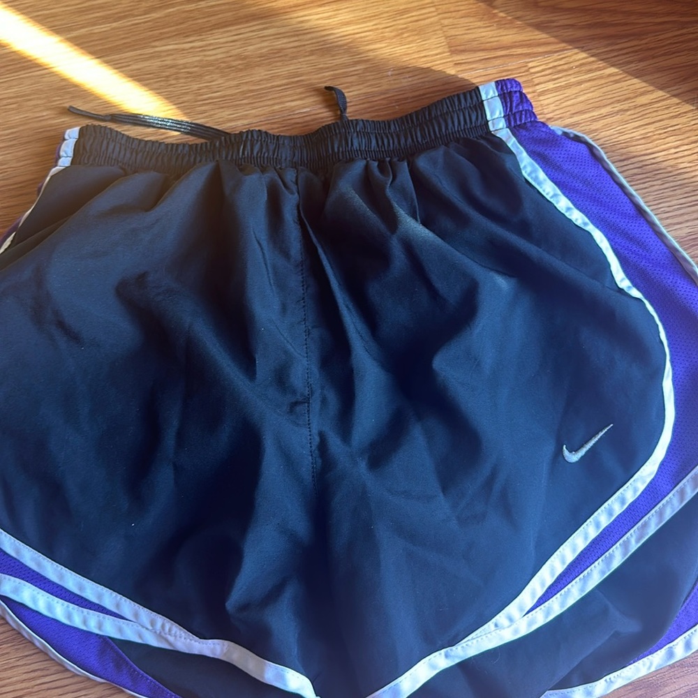 Black and purple nike shorts!!